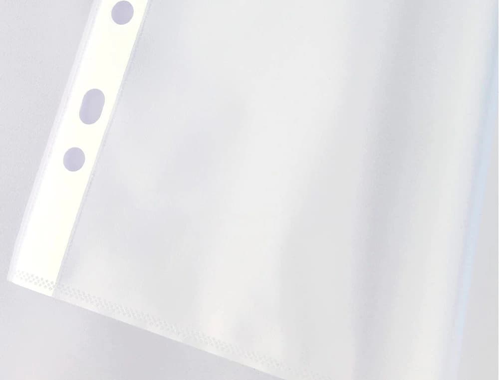 Funda multitaladro q-connect din a3 apaisada 80 micras cristal con apertura superior - bolsa de 10