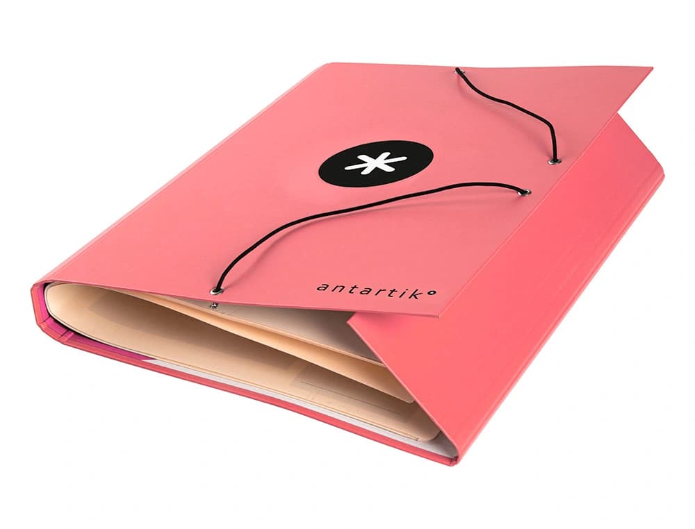 Carpeta antartik clasificadora a4 12 departamentos gomas carton forrado