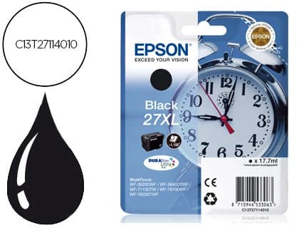 Epson Ink-jet epson 27xl wf 3620 / 3640 / 7110 / 7610 / 7620 negro -1.100 pag-