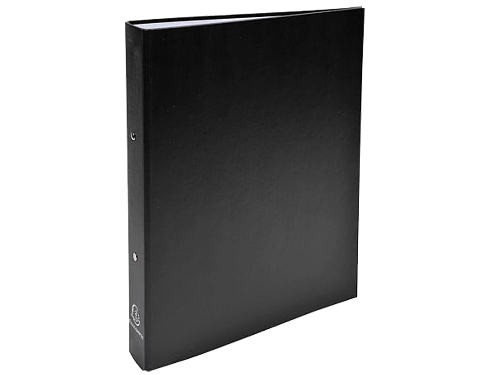 Carpeta Exacompta A4 de cartón forrado con 2 anillas redondas de 30 mm – Negro