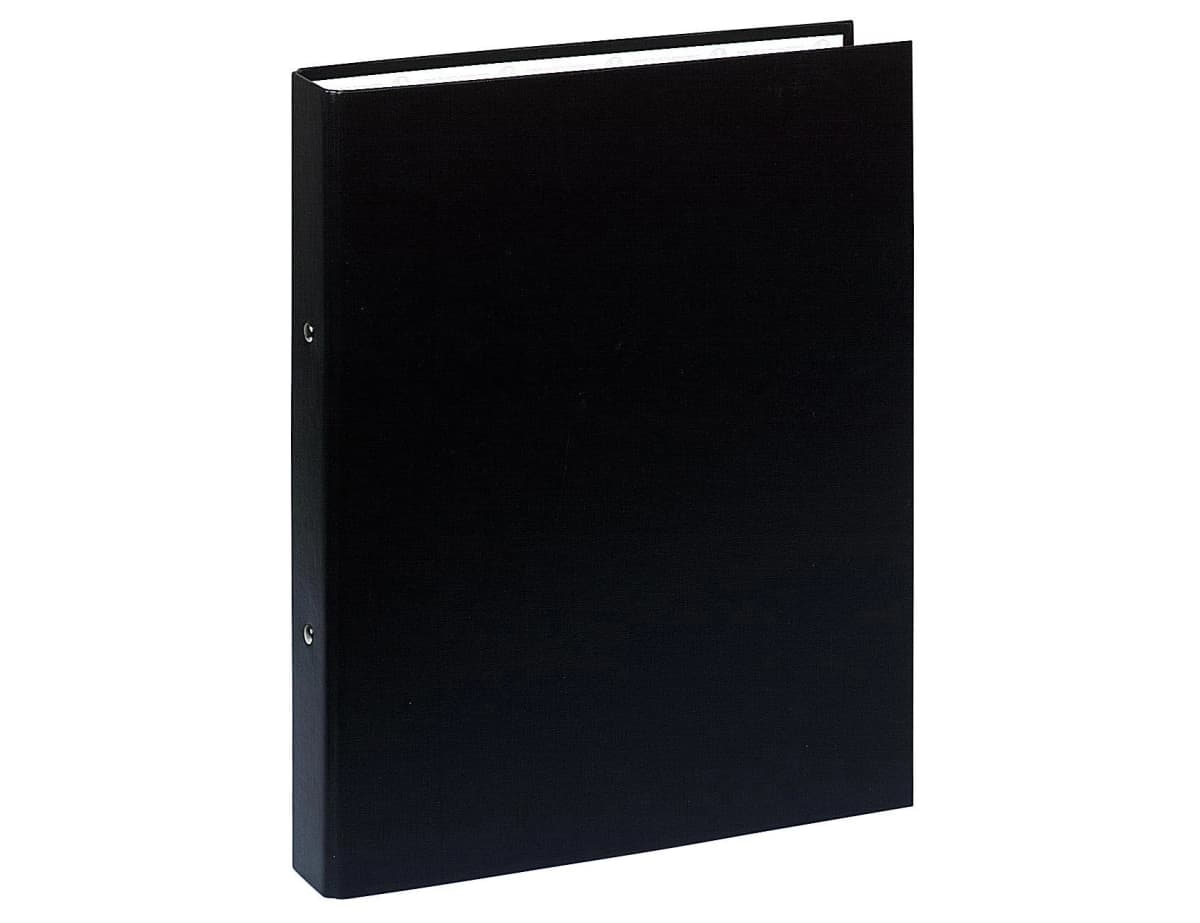 Carpeta Exacompta A4 de cartón forrado con 2 anillas redondas de 30 mm – Negro