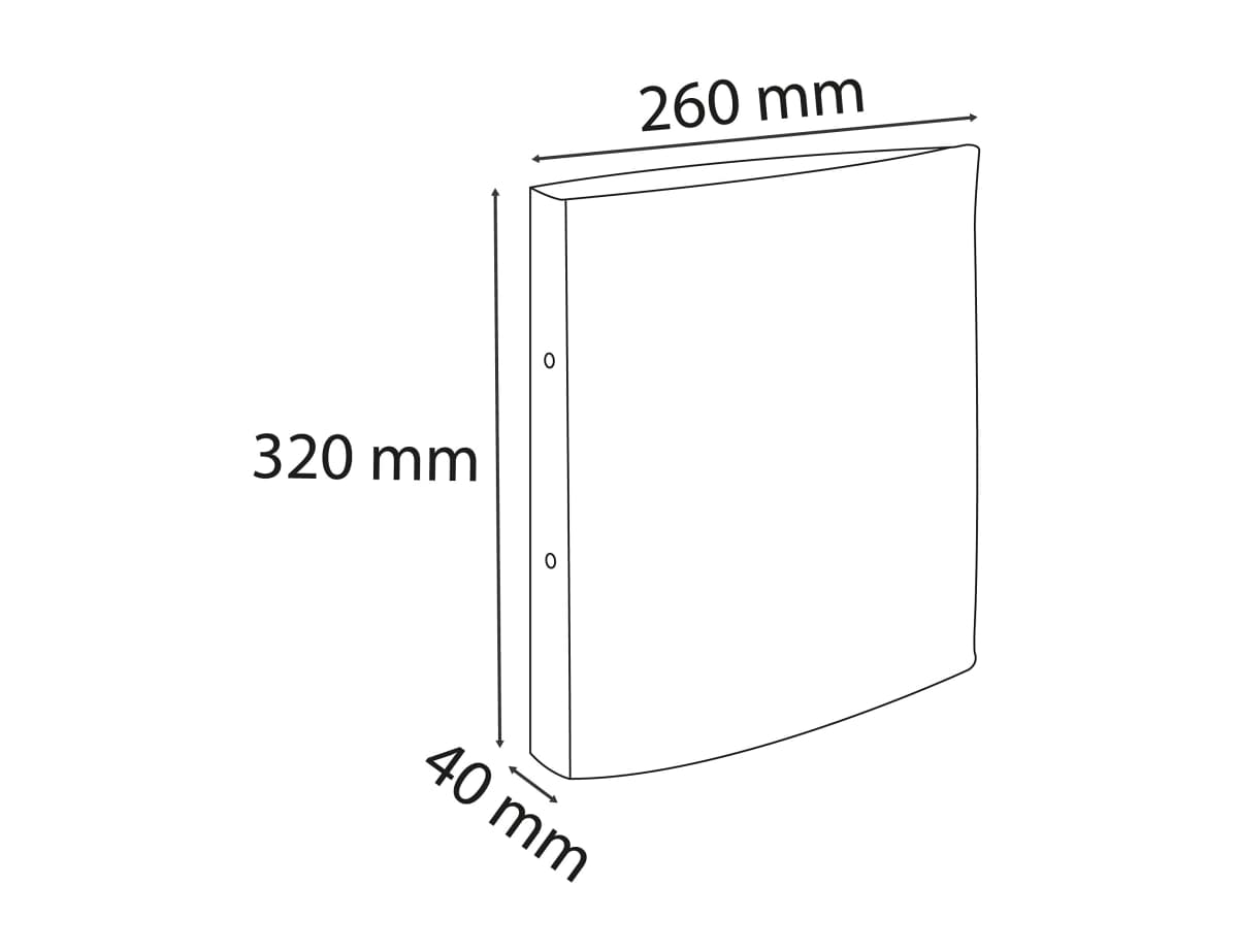 Carpeta Exacompta A4 de cartón forrado con 2 anillas redondas de 30 mm – Negro