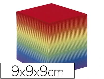 Quo vadis Taco papel quo vadis encolado colores arco iris 680 hojas 100% reciclado 90x90x90 mm 90 g