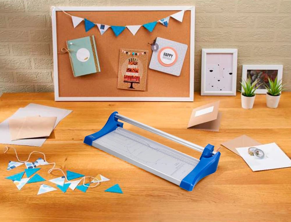 Cizalla q-connect metalica de rodillo de 32 cm con base de aluminio