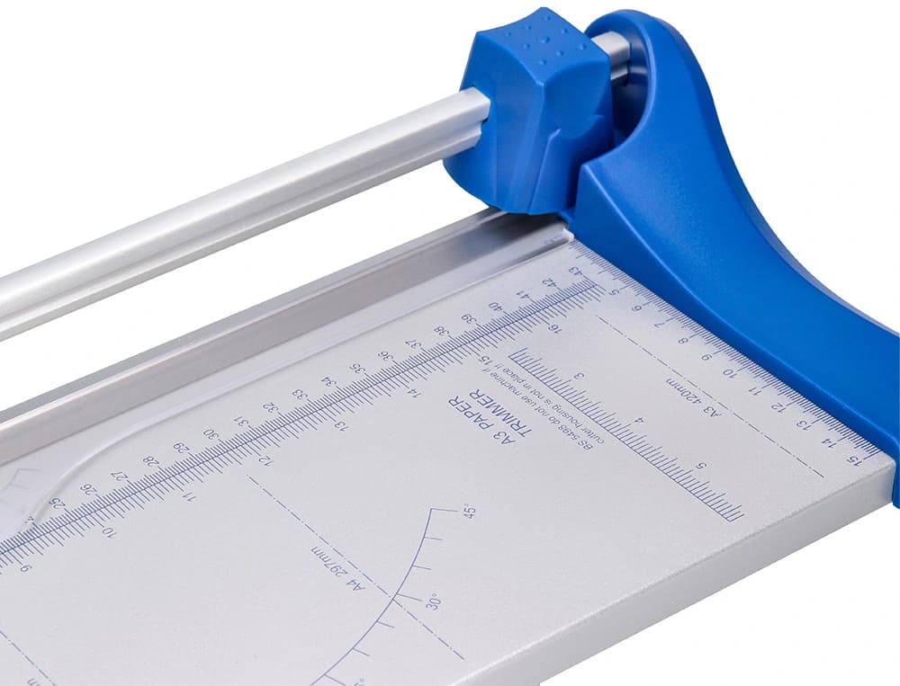 Cizalla q-connect metalica de rodillo de 32 cm con base de aluminio