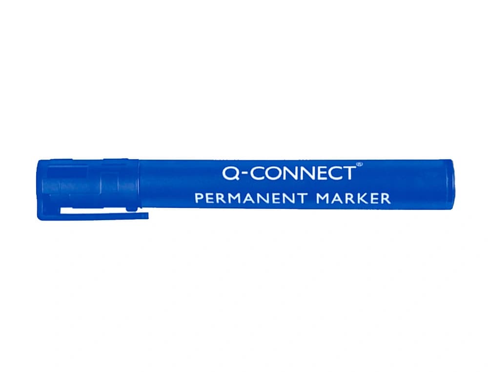 Rotulador permanente Q-Connect de punta redonda de 3 mm – Azul