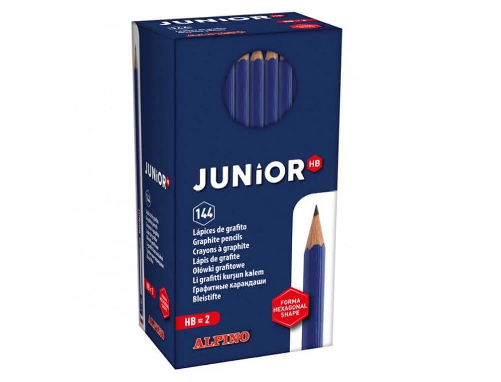 Lapices de grafito alpino junior caja de 144 unidades