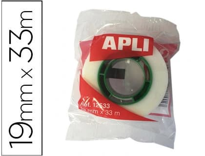 Apli Cinta adhesiva apli 33 m x 19 mm invisible encelofanada individualmente