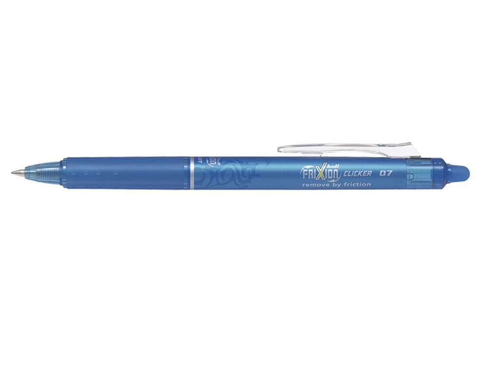 Bolígrafo borrable Pilot FriXion Clicker de 0,7 mm – Azul claro