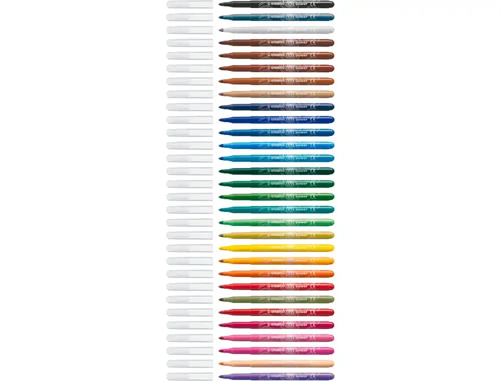Rotulador stabilo power caja de 12 unidades colores surtidos