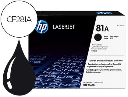 Hp Toner hp laserjet n.81 mfp m630 negro 10.500 paginas