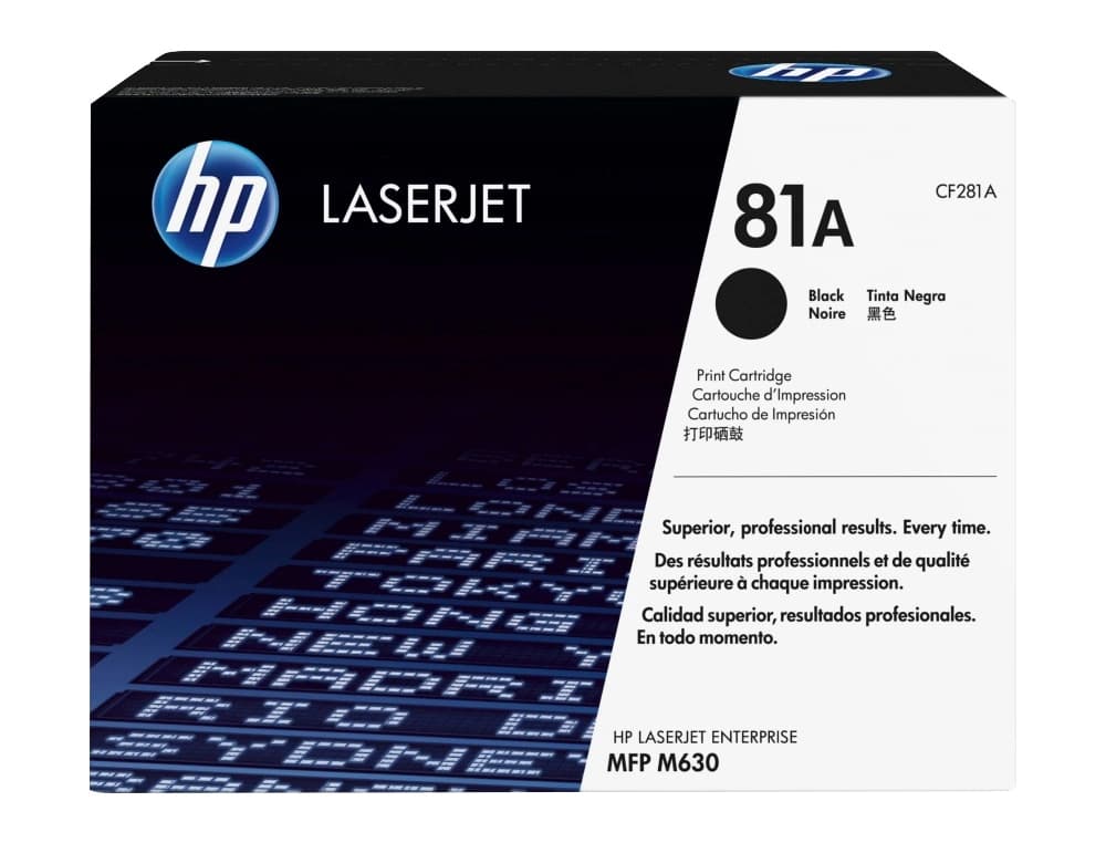 Toner hp laserjet n.81 mfp m630 negro 10.500 paginas