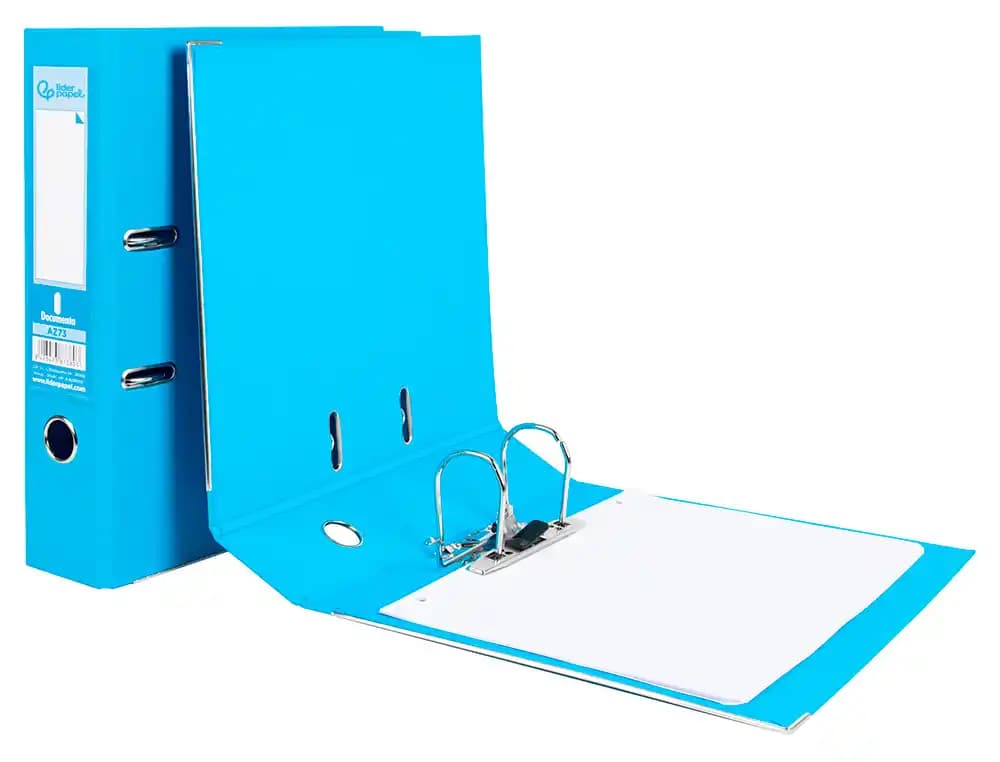 Archivador de palanca liderpapel documenta forrado pvc con rado compresor metalico