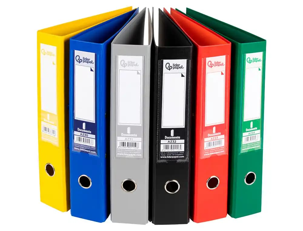 Archivador de palanca liderpapel documenta forrado pvc con rado colores classic