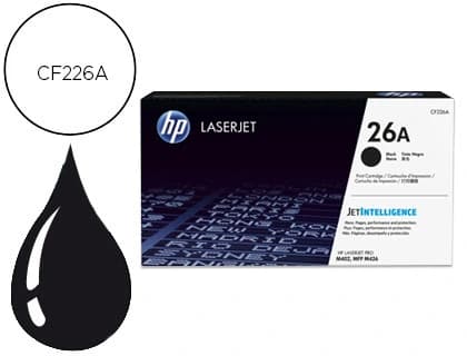 Hp Toner hp 26a laserjet pro m402d/m402dn/m402dw/m402n/mfp m426dw/mfp m426fdn/mfp m426fdw negro 3100 paginas
