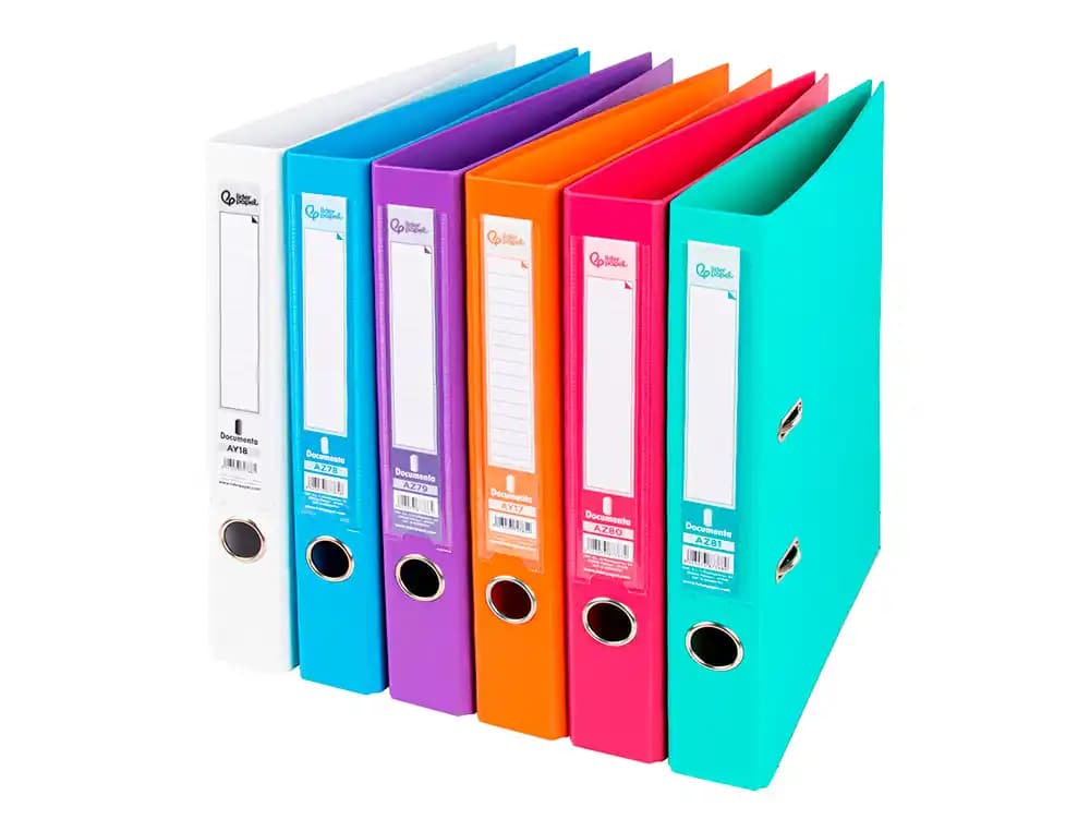 Archivador de palanca liderpapel documenta forrado pvc con rado colores trending