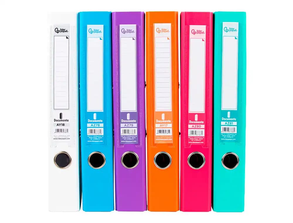 Archivador de palanca liderpapel documenta forrado pvc con rado colores trending