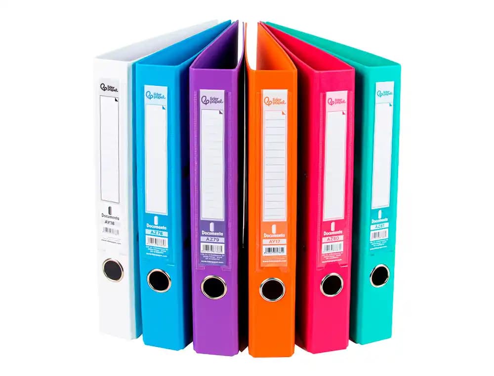 Archivador de palanca liderpapel documenta forrado pvc con rado colores trending