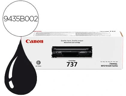 Canon Tóner original Canon 737 negro para LBP151DW, MF211, MF212W, MF216N y MF217W, 2.400 páginas