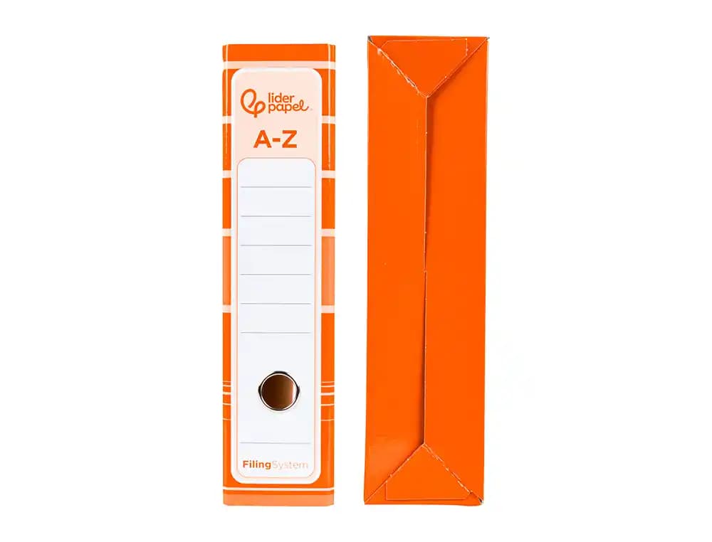 Archivador de palanca liderpap el a4 filing system forrado sin rado lomo 80mm con caja y compresor metalico