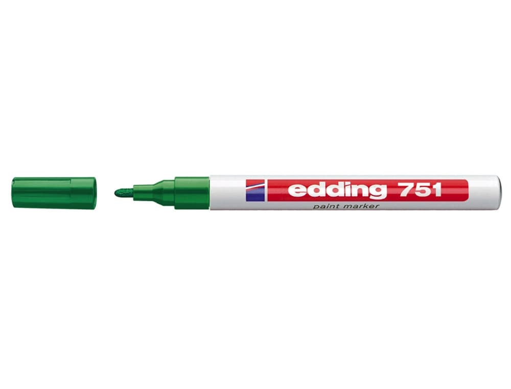 Rotulador Edding 751 de punta de fibra redonda de 1-2 mm – Verde