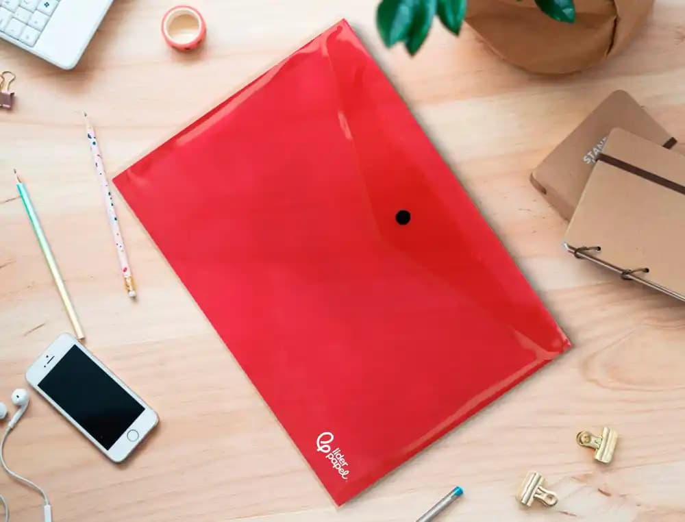 Pack de carpetas dossier Liderpapel de polipropileno con broche, DIN A4 – Surtidos