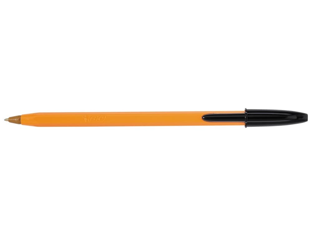 Bolígrafo BIC Naranja Fine Original con capuchón – Negro