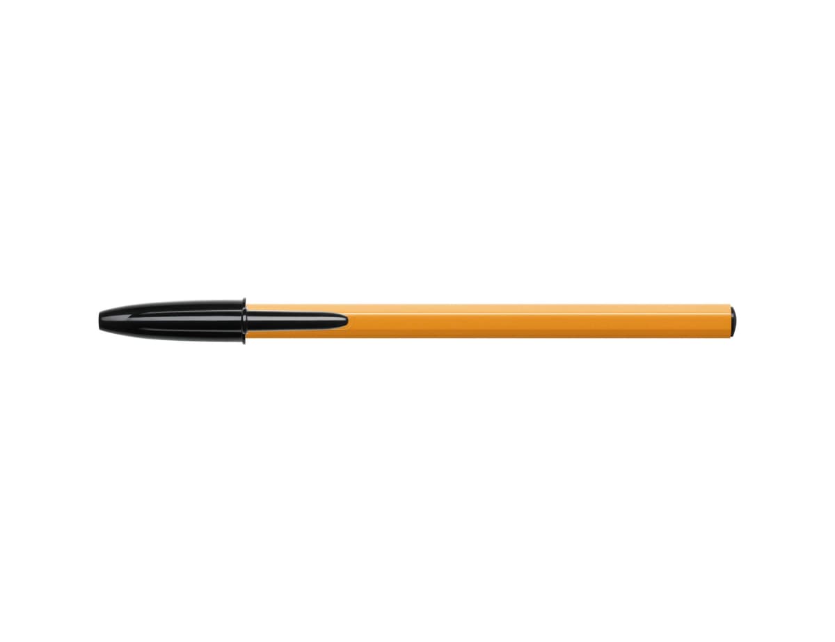 Bolígrafo BIC Naranja Fine Original con capuchón – Negro
