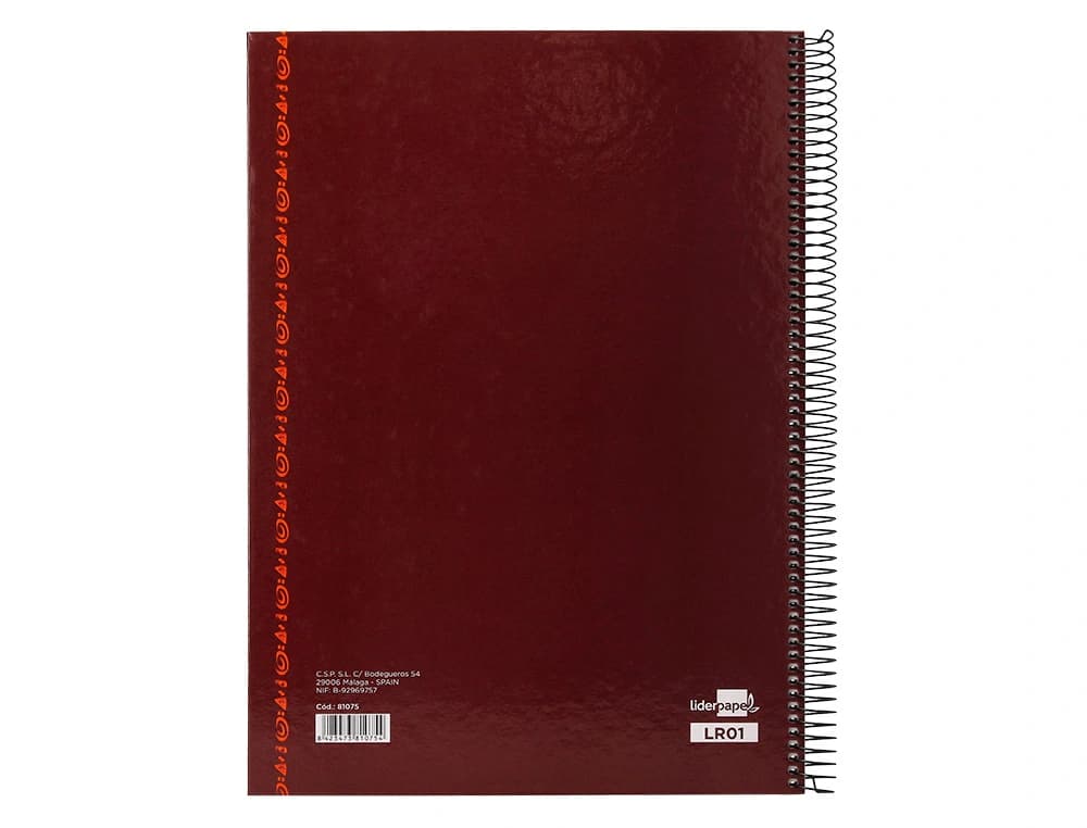 Libro de reservas liderpapel espiral din a4 restaurante 80 hojas papel 80 gr