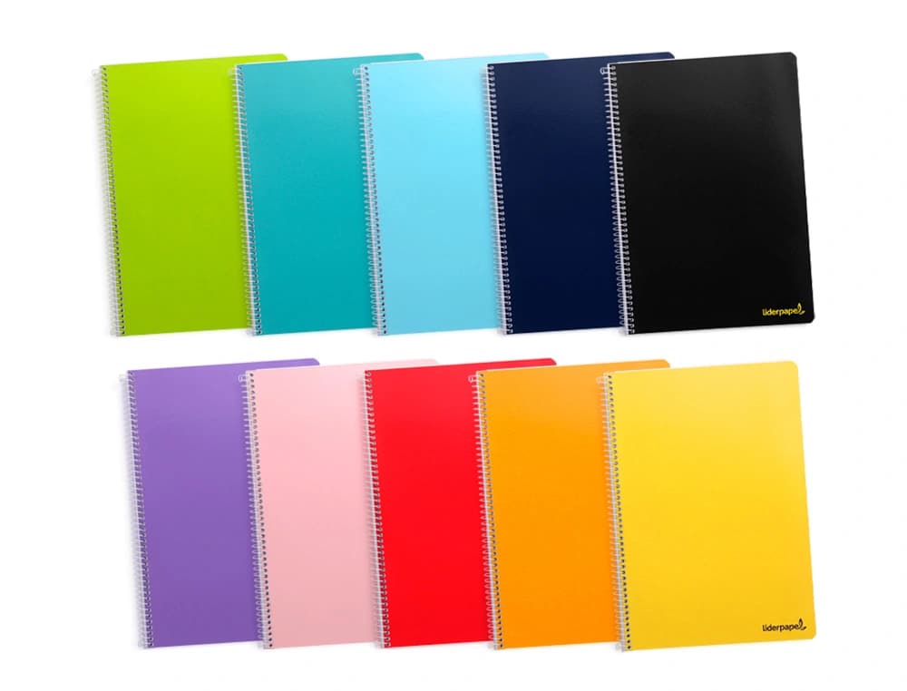 Cuaderno espiral liderpapel smart tapa blanda 80h pauta 2,5mm con margen colores surtidos