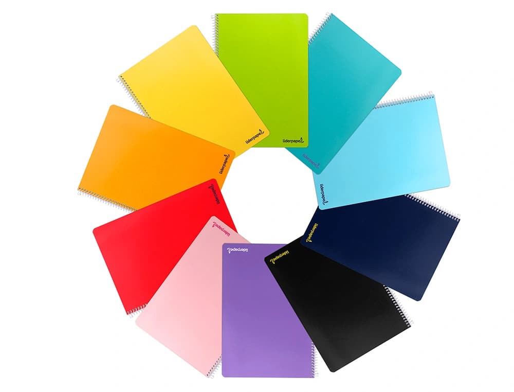 Cuaderno espiral liderpapel smart tapa blanda 80h pauta 2,5mm con margen colores surtidos