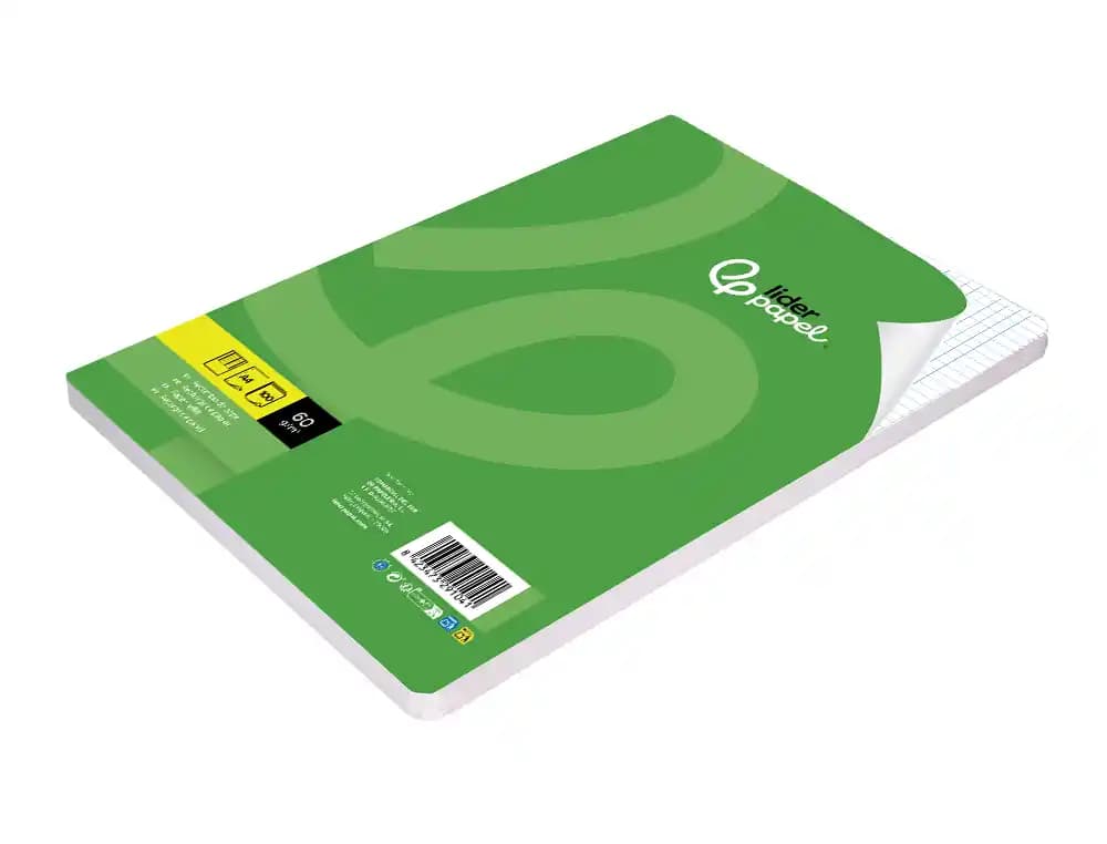 Recambio liderpapel a4 100 hojas 60gr cuadro 3 mm con margen 4 taladros