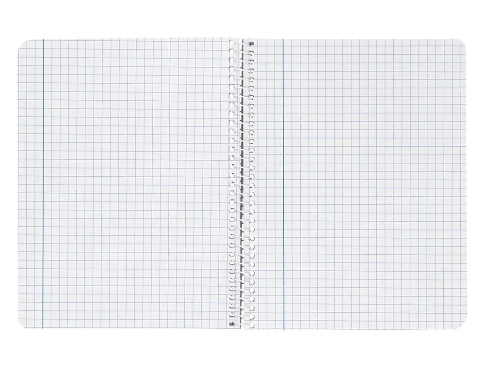 Cuaderno de espiral Liderpapel Smart de tapa blanda, cuadro de 6 mm con margen, 80 hojas – Cuarto · 60g