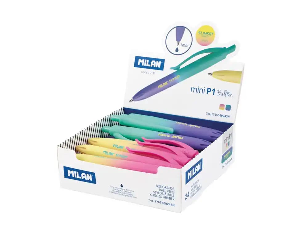 Milan Boligrafo milan p1 touch mini sunset retractil unidades colores surtidos