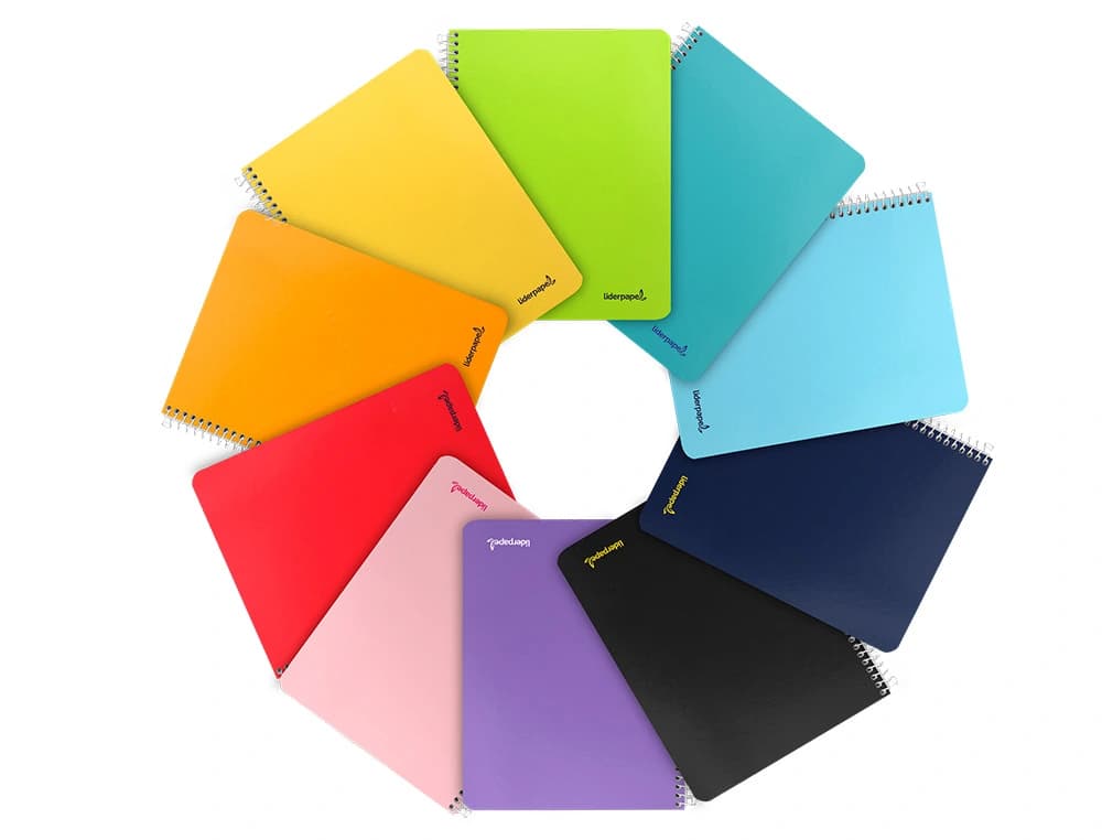 Cuaderno espiral liderpapel smart tapa blanda 80h rayado montessori 3,5mm colores surtidos