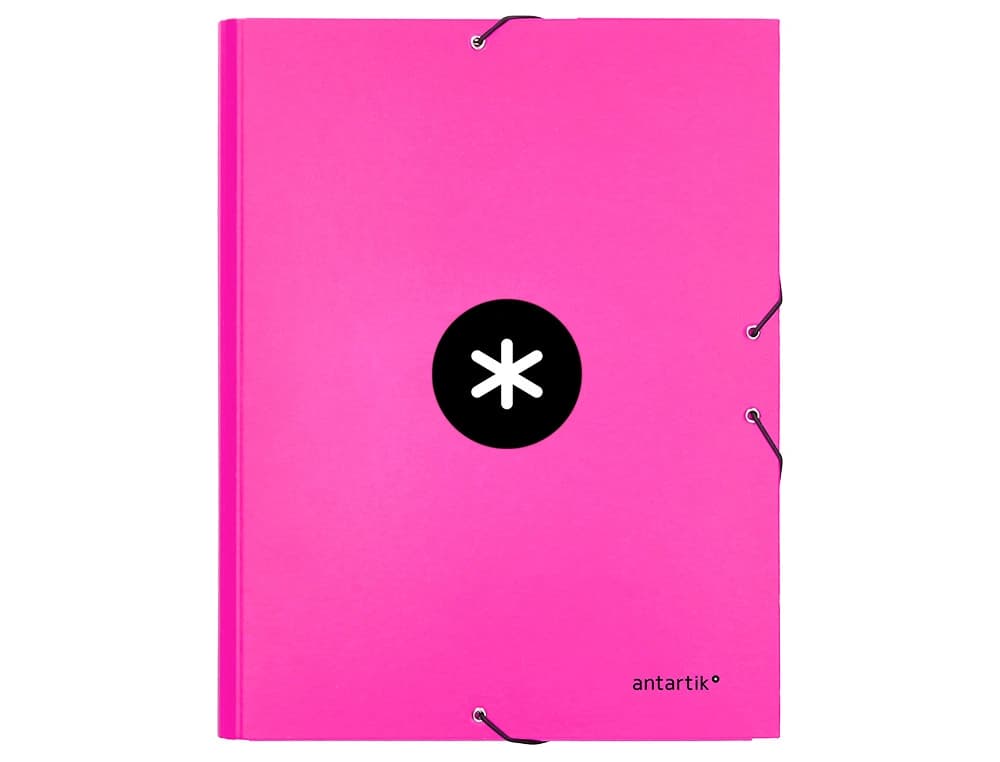 Carpeta antartik gomas tres solapas carton forrado a4 colores
