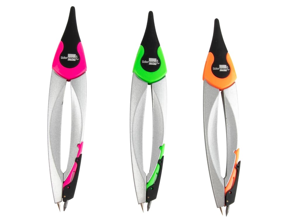 Compas liderpapel adaptador universal y minas colores surtidos