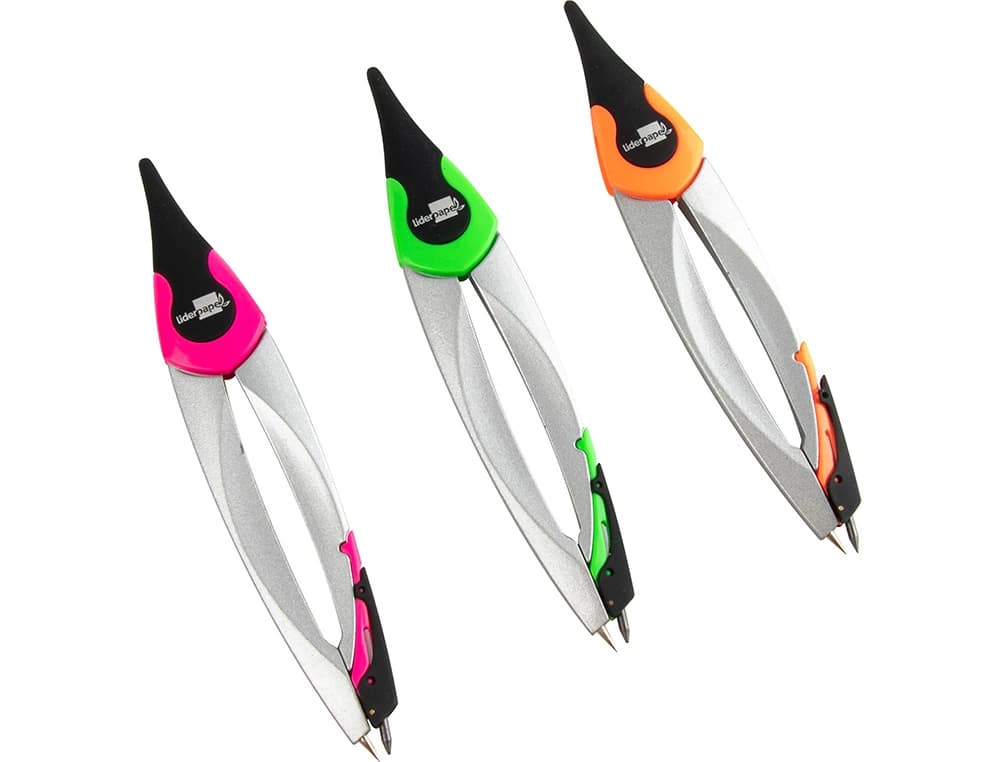Compas liderpapel adaptador universal y minas colores surtidos