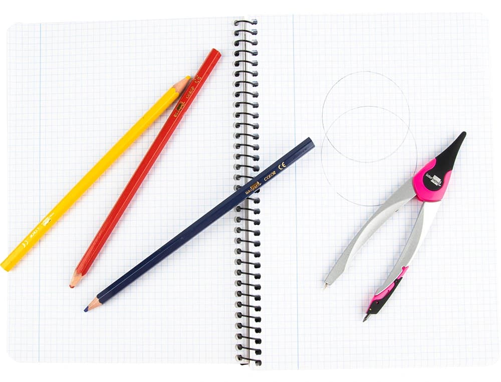 Compas liderpapel adaptador universal y minas colores surtidos