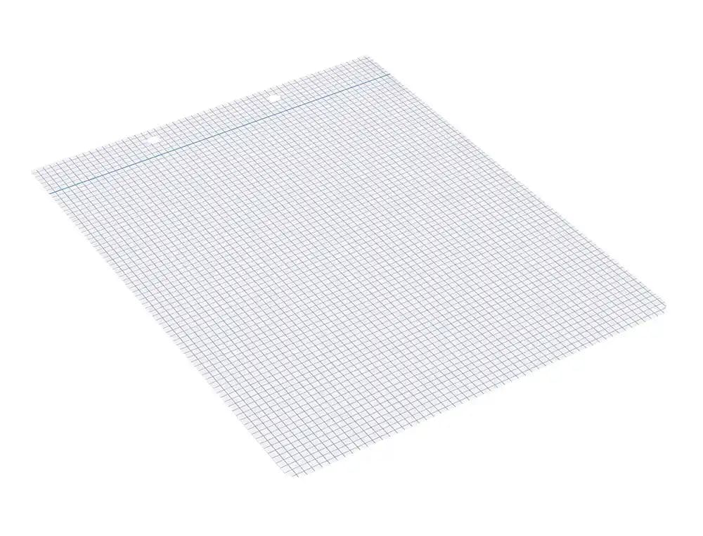 Recambio Liderpapel apaisado de 100 hojas, cuadro de 3 mm con margen y 2 taladros – Cuarto · 60g