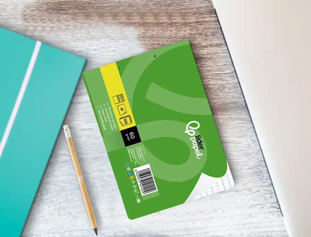 Recambio Liderpapel apaisado de 100 hojas, cuadro de 3 mm con margen y 2 taladros – Cuarto · 60g
