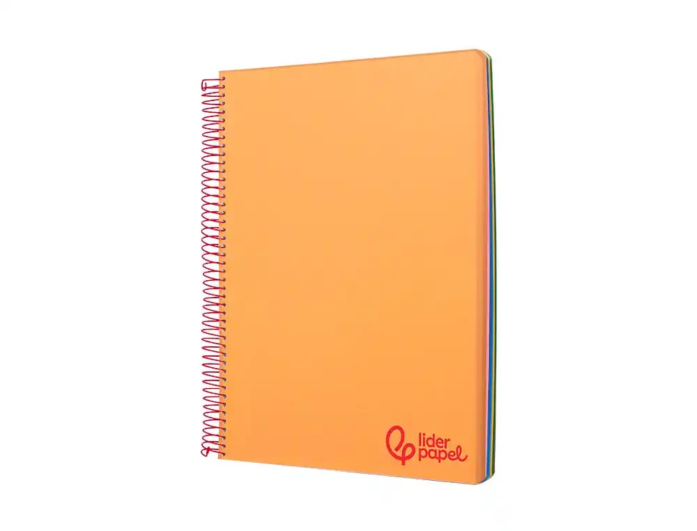 Cuaderno espiral liderpapel a6 micro wonder tapa plastico 120h 90 gr cuadro 5mm 4 bandas