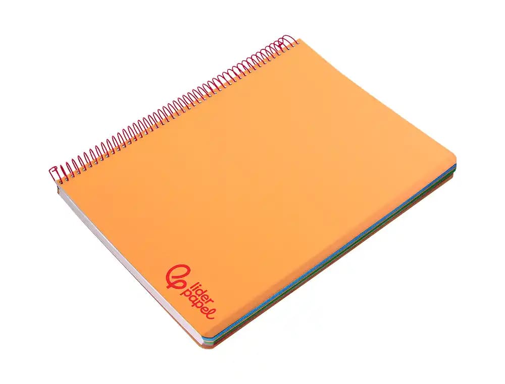 Cuaderno espiral liderpapel a6 micro wonder tapa plastico 120h 90 gr cuadro 5mm 4 bandas