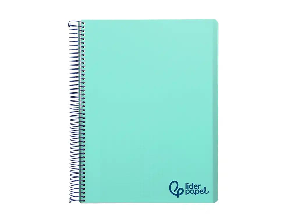 Cuaderno espiral liderpapel a6 micro wonder tapa plastico 120h 90 gr cuadro 5mm 4 bandas