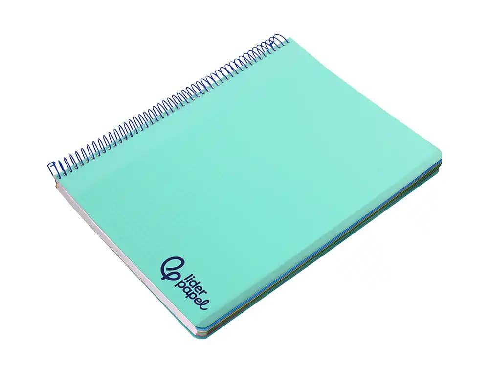 Cuaderno espiral liderpapel a6 micro wonder tapa plastico 120h 90 gr cuadro 5mm 4 bandas