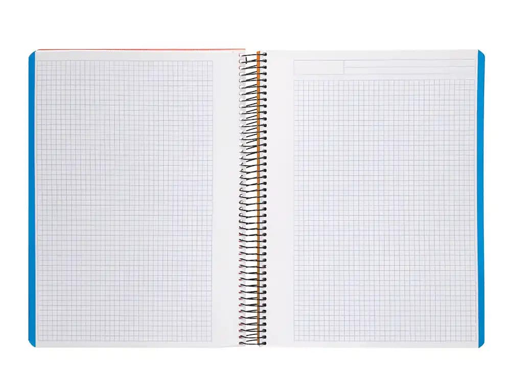 Cuaderno espiral liderpapel a6 micro wonder tapa plastico 120h 90 gr cuadro 5mm 4 bandas