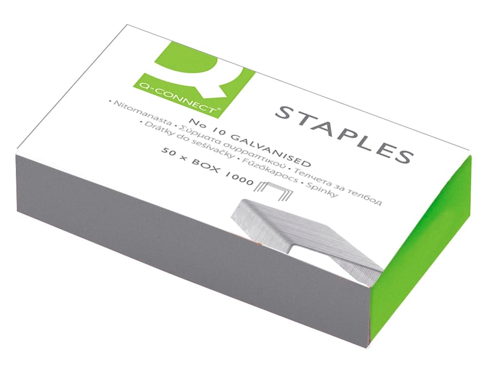 Q-connect Grapas q-connect nº10 galvanizadas caja de 1000 unidades