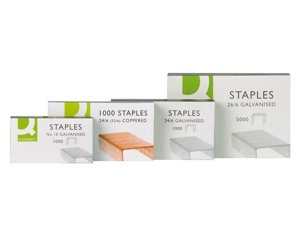 Grapas q-connect nº10 galvanizadas caja de 1000 unidades
