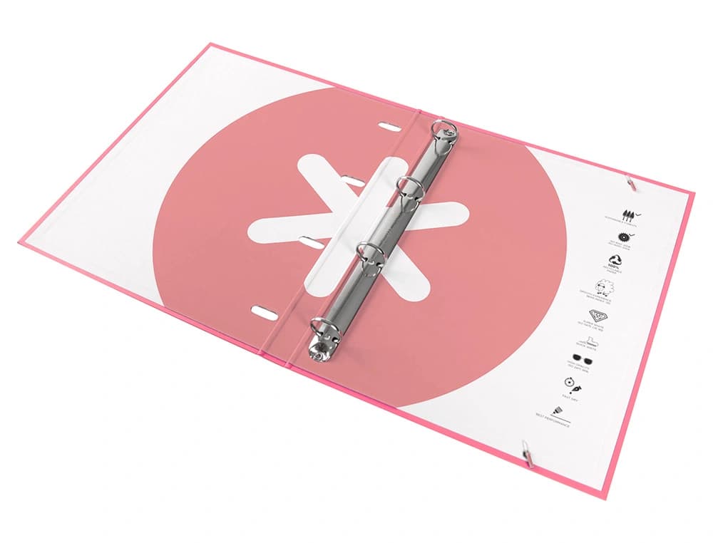 Carpeta con recambio antartik a4 cuadro 5mm forrada 4 anillas 25mm redondas