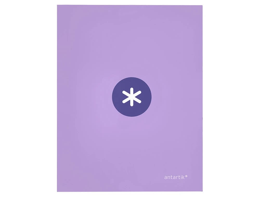 Carpeta Antartik A4 de cartón forrado con 4 anillas mixtas de 40 mm – Lavanda